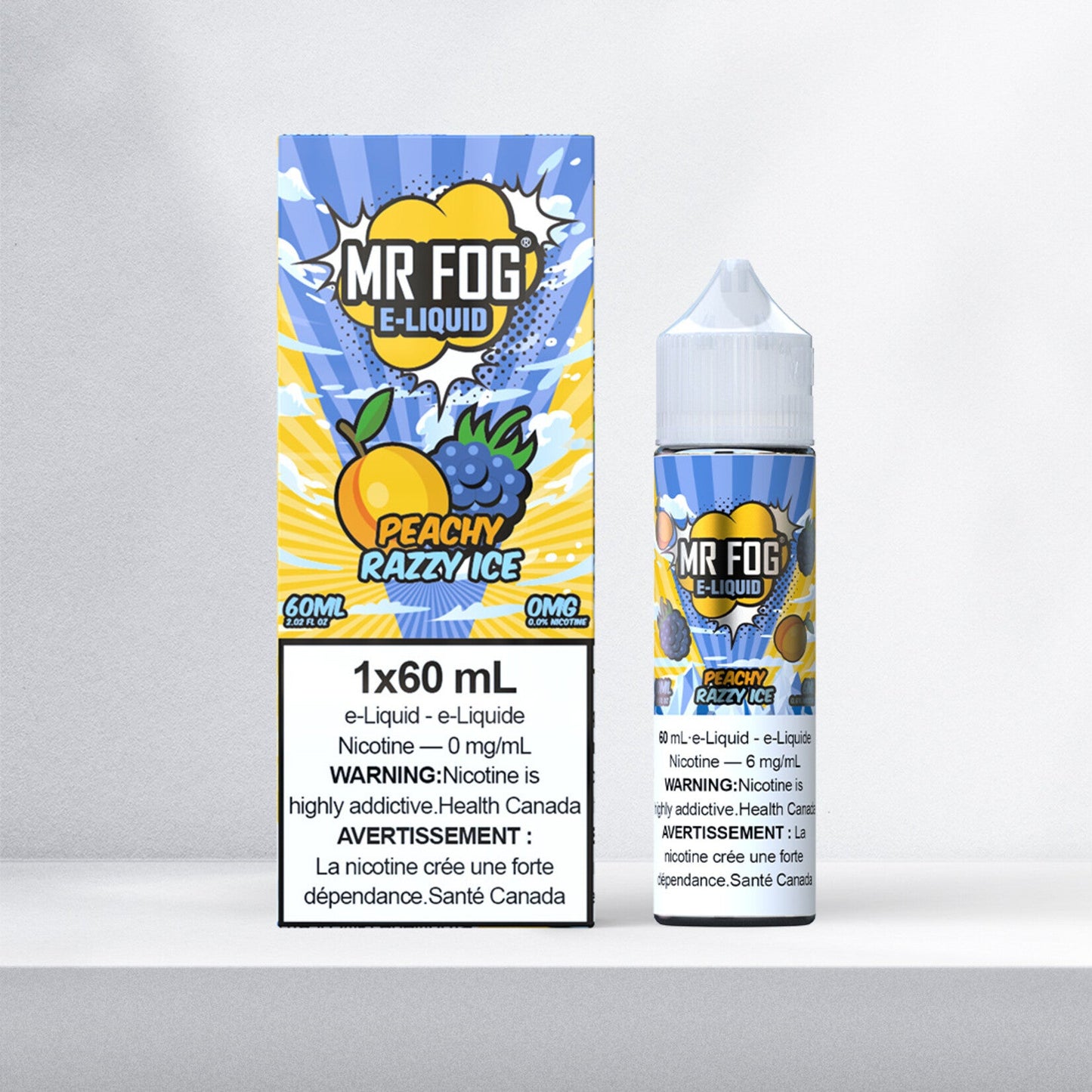 [DESTOCKAGE] E-liquide MR FOG 60mL - Peachy Razzy Ice