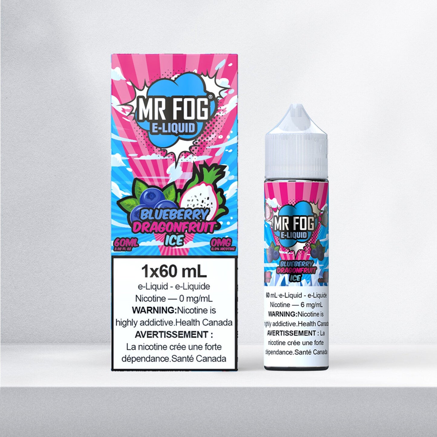 [DESTOCKAGE] E-liquide MR FOG 60mL - Glace Myrtille Fruit du Dragon