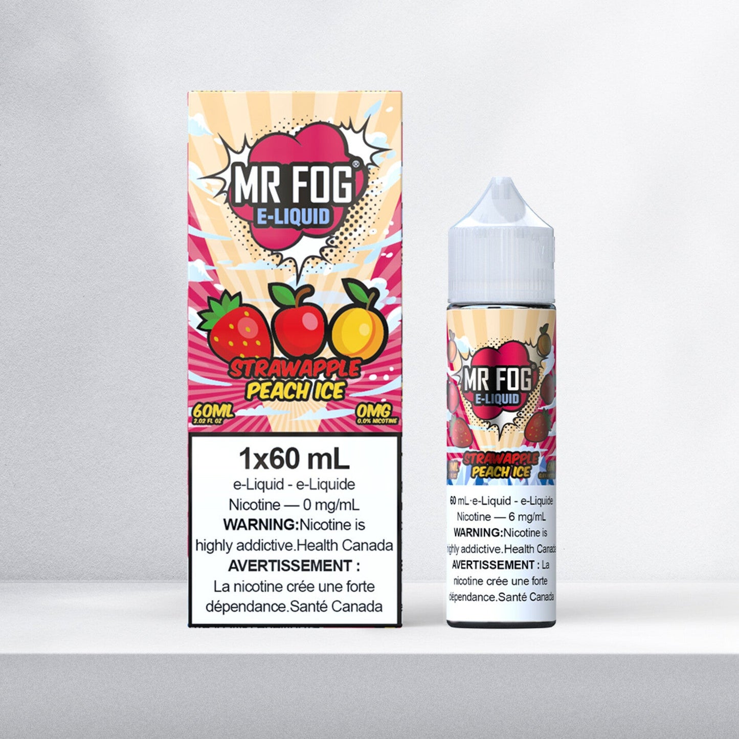 [DESTOCKAGE] E-liquide MR FOG 60 ml - Strawapple Peach Ice