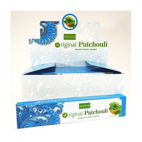 Nandita - Original Patchouli Incense Natural & Organic Hand-rolled Masala Incense Sticks 15g