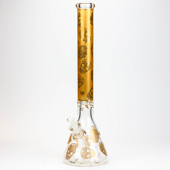 Bong à eau en verre à motif de crâne de 20" 9 mm