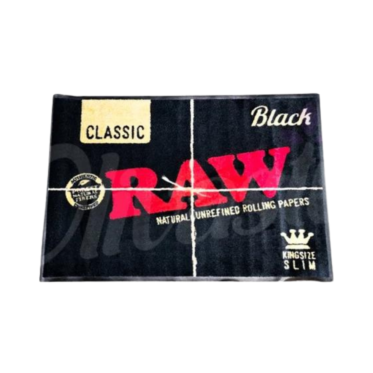 Raw Black Plush Doormat