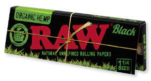 RAW Black Organic Hemp 1 1/4 Rolling Paper