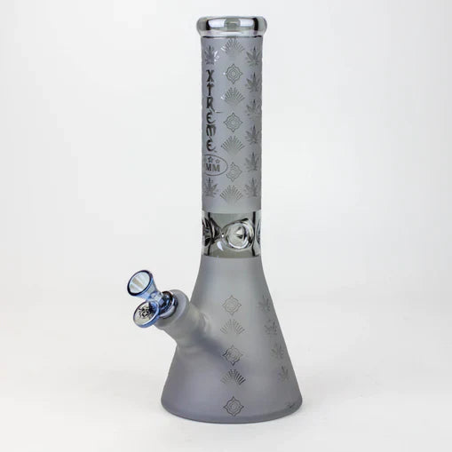 Xtreme 13″ Sandblast Electroplated Glass Beaker Bong