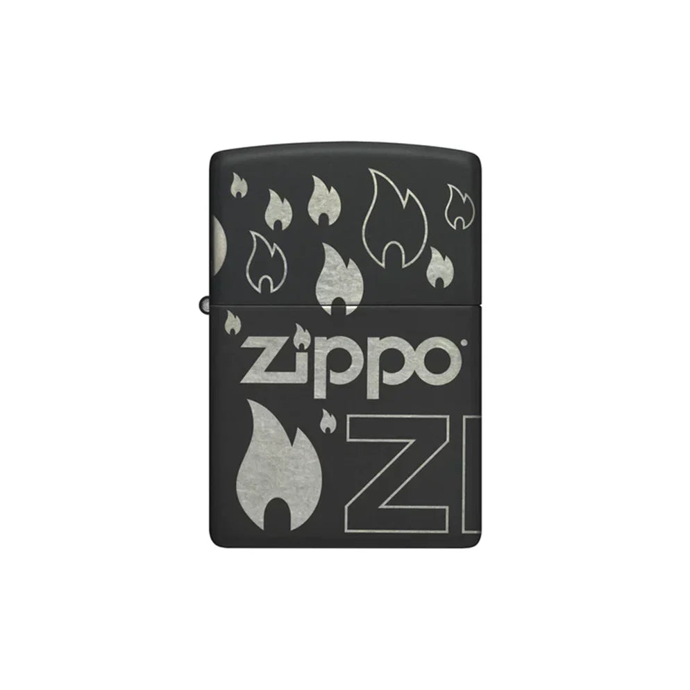 Zippo Lighter - Black Matte Laser 360 Design