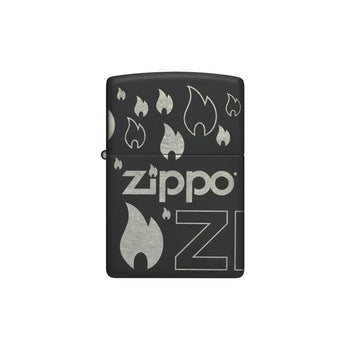 Zippo Lighter - Black Matte Laser 360 Design