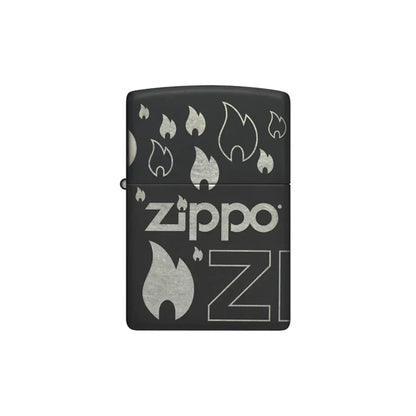 Zippo Lighter - Black Matte Laser 360 Design