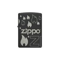 Zippo Lighter - Black Matte Laser 360 Design