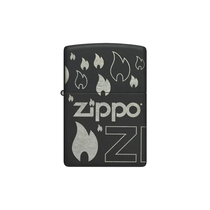 Zippo Lighter - Black Matte Laser 360 Design