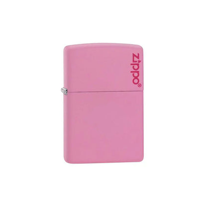 Zippo Lighter - Pink Matte Zippo logo