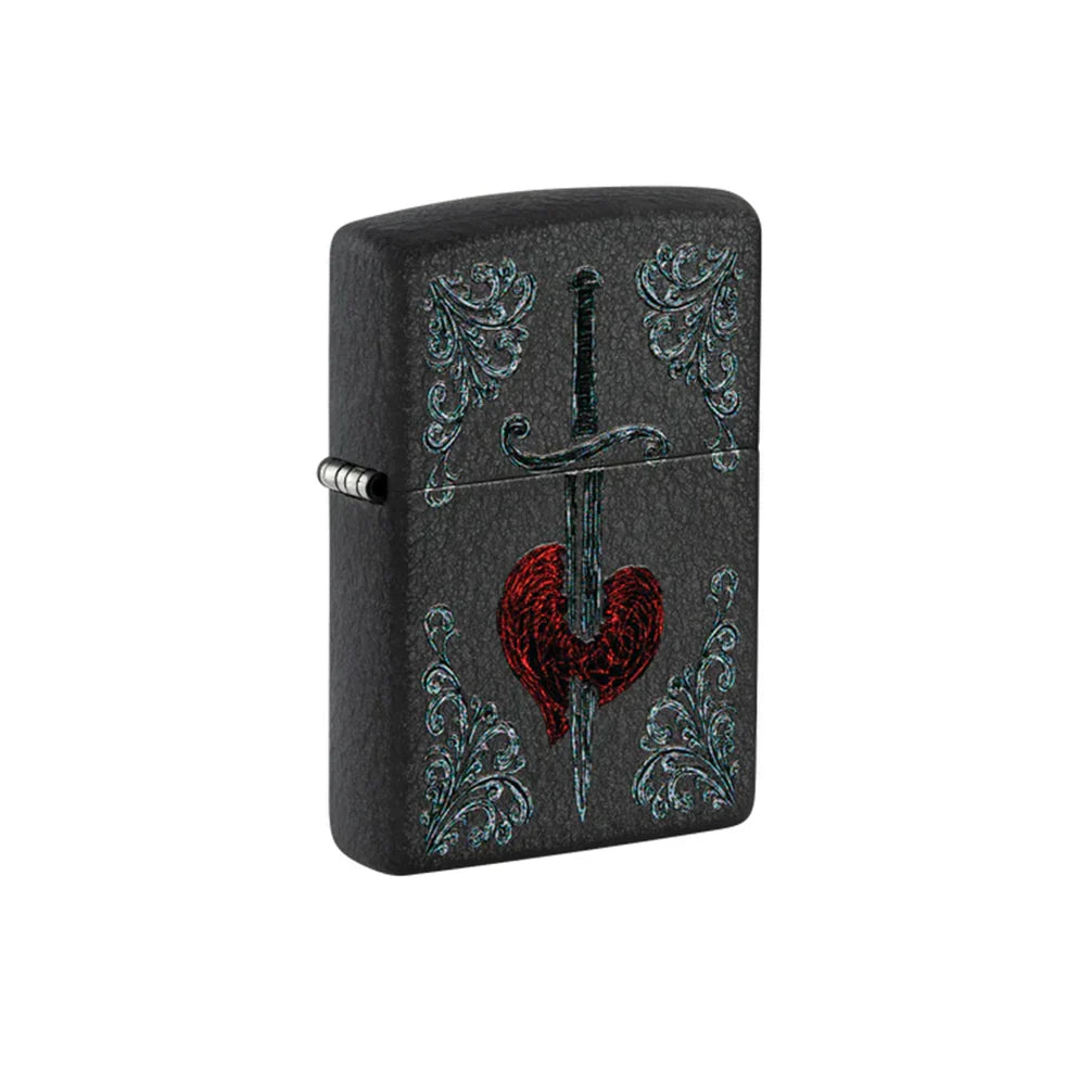 Zippo Lighter - Heart Dagger Tattoo Design