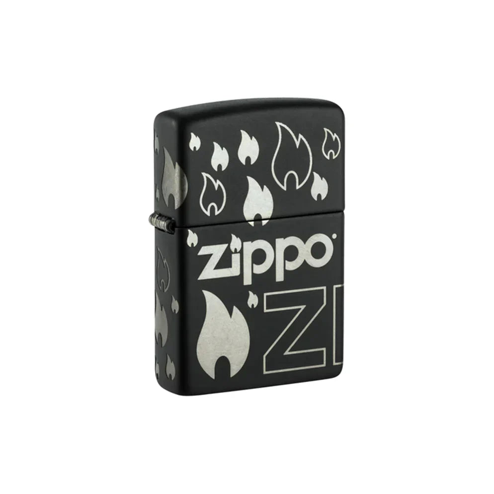 Zippo Lighter - Black Matte Laser 360 Design