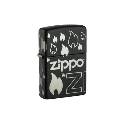 Zippo Lighter - Black Matte Laser 360 Design