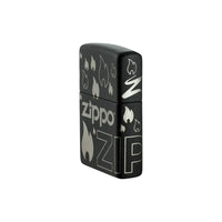 Zippo Lighter - Black Matte Laser 360 Design