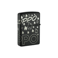 Zippo Lighter - Black Matte Laser 360 Design