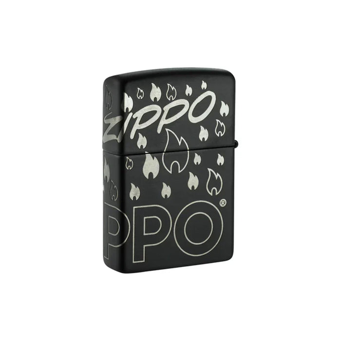 Zippo Lighter - Black Matte Laser 360 Design