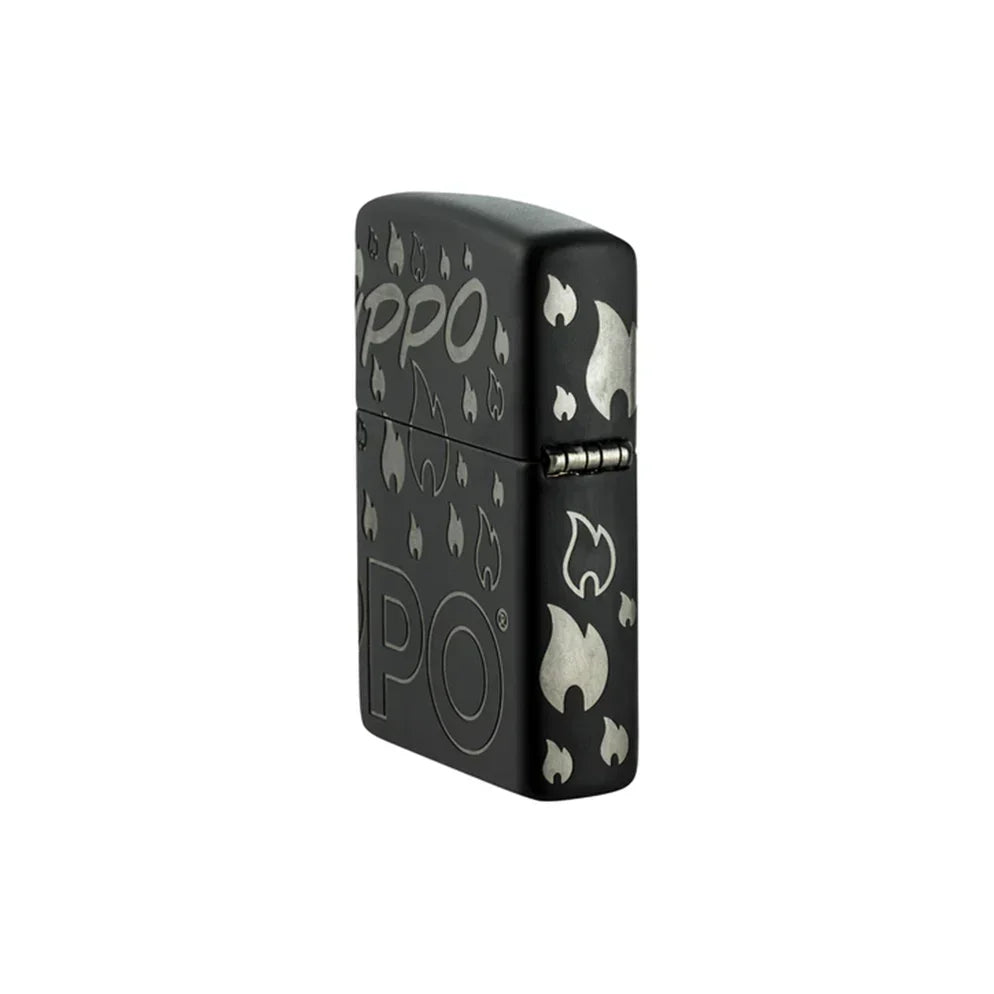 Zippo Lighter - Black Matte Laser 360 Design