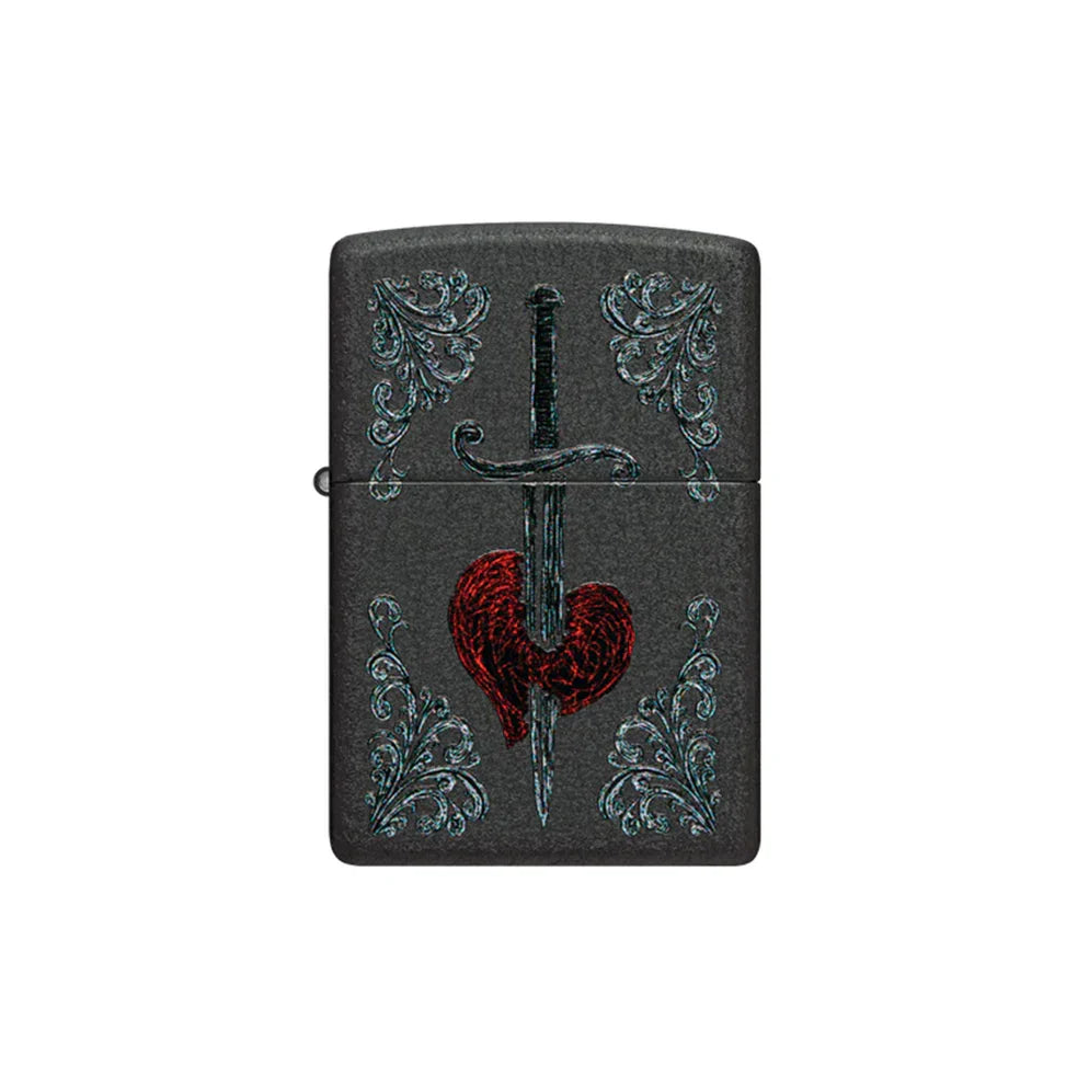 Zippo Lighter - Heart Dagger Tattoo Design