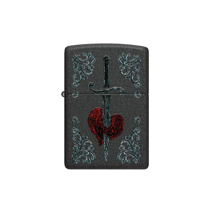 Zippo Lighter - Heart Dagger Tattoo Design