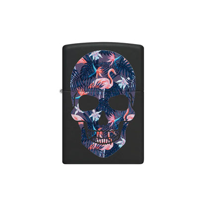 Zippo Lighter - Flamingo Skull Design